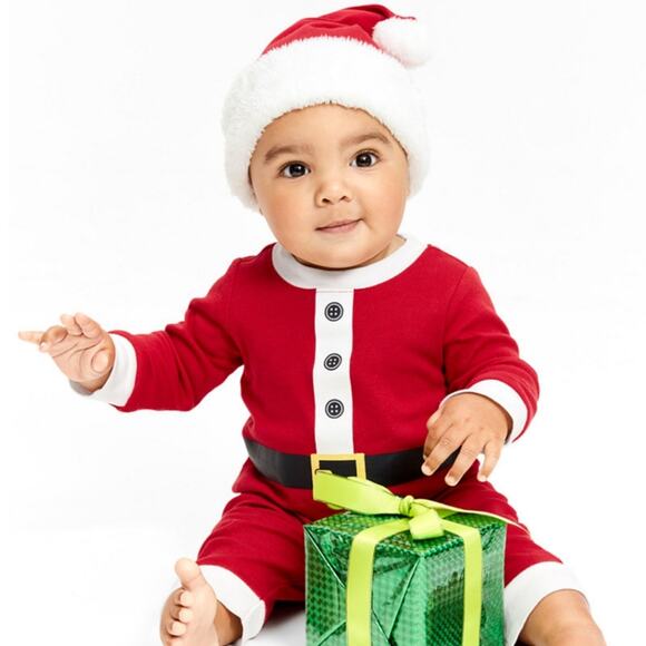 NWT Carters Baby 3-Pc. Santa Hat, T-Shirt & Pants size 6 months - Picture 1 of 6